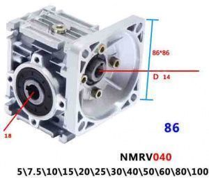 NMRV-40 (1-10) 86мм Червячный Редуктор