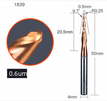 картинка Фреза коническая (конусная) круглая от магазина 999CNC.RU