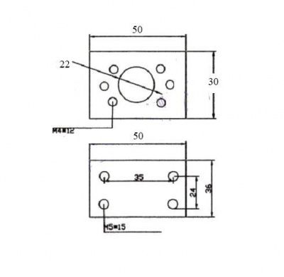картинка DSG1204 22мм Модуль крепления гаек ШВП от магазина 999CNC.RU
