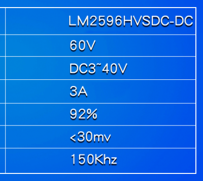 DC-DC LM2596HV 4.5-60v 3A