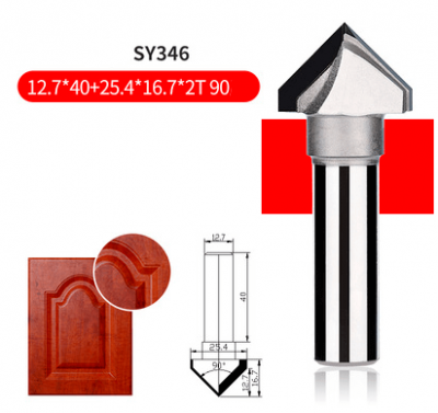 12.7*25.4D*16.7H*2T*50L*90° V-гравер алмазный PCD