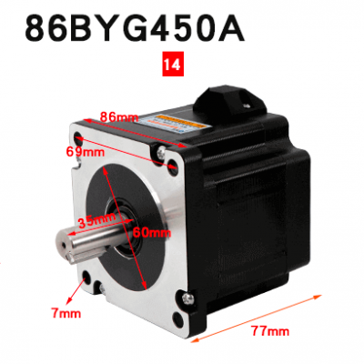 86BYGH450A D14 35 кгсм шаговый двигатель