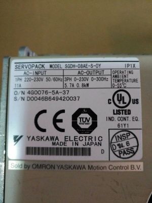 Yaskawa SGDH-08AE-S серво усилитель 800W